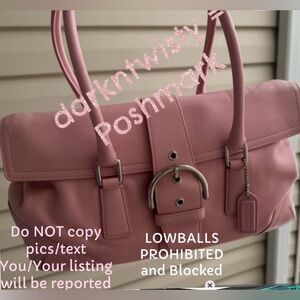 Vintage Coach SoHo Light Pink Leather Satchel EUC LIKE KNEW